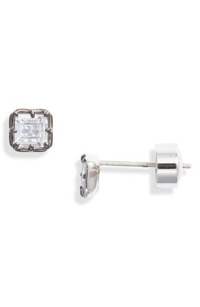Nordstrom Georgian Cubic Zirconia Stud Earrings in Clear- Black- Silver at Nordstrom