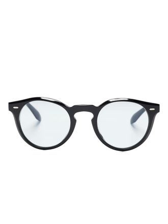 Oliver Peoples N.07 round-frame sunglasses - Black