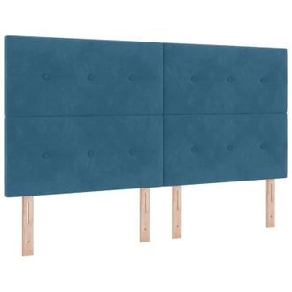 vidaXL Vidaxl - Cama Tipo Box Spring Azul Oscuro 180 X 200 Cm Terciopelo