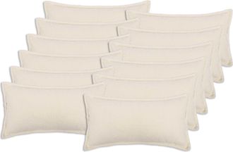 vidaXL Funda De Almohada 12 Pcs Houten Crema 40 X 80 Cm Boucl&eacute; Vidaxl