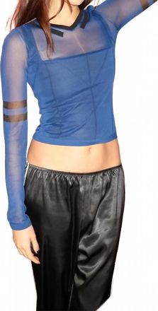 Miaou Monica Sheer Top In Navy
