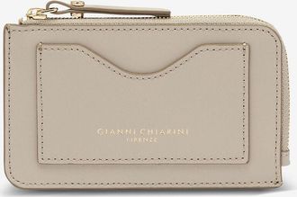 Gianni Chiarini Kartenetui mit Reissverschluss aus Leder Dollaro