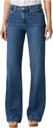 Paige Leenah Wide Jeans - Dames - Flared Jeans - Blauw - W29 - Katoen - Jeans