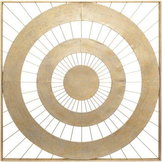 Atmosphera Louise, sospensione da parete in metallo dorato 90x90cm - Atmosphera créateur dintérieur