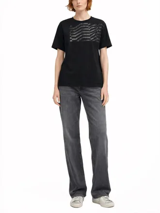 Golden Goose Flag Print T-Shirt - Black