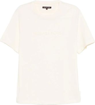 Michael Kors T-shirt con logo goffrato - Toni neutri