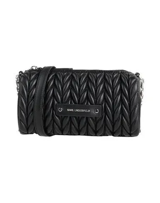 Karl Lagerfeld K/WEAVE MINI ZIP BARREL CROSSBODY BAG