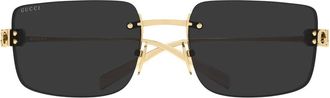 Gucci Sunglasses, female, Yellow, Size: 61 MM Sunglasses
