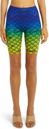 Off-white Logo Ombr&eacute; Bike Shorts in Green Black at Nordstrom Rack, Size X-Small