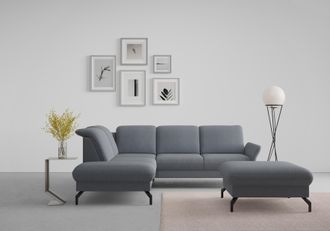 Sit&more Ecksofa »Fashion L-Form« wahlweise mit Kopfteilverstellung und Vorziehsitz, motorisch