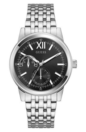 Guess Emerson Multifunction Bracelet Watch, 42mm in Silver Tone at Nordstrom