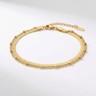 Pompeii3 Stefanie Anklet 18k Gold Plated 9.25 with 1.5 Extender
