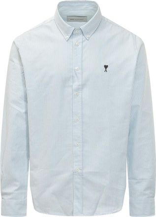 Ami Sky Blue Stripes Shirt