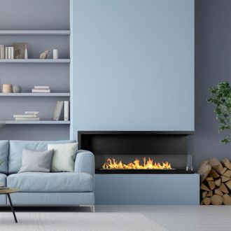 Dmora Chimenea De Bioetanol Chisone, Capacidad 1.25 Lt, &Aacute;rea Calentable 30 M2, Potencia (kw) 3, 120x22x45h Cm Negro