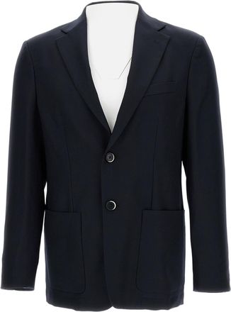 Barena Tailored Wool Blend Barena Jacket with Classic Notch Lapel