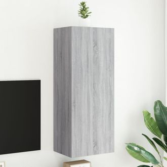 vidaXL Mueble Tv De Pared Madera Ingenier&iacute;a Gris Sonoma 40,5x30x102 Cm Vidaxl