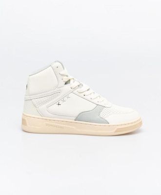 Scotch & Soda White And High Top Mens Sneakers