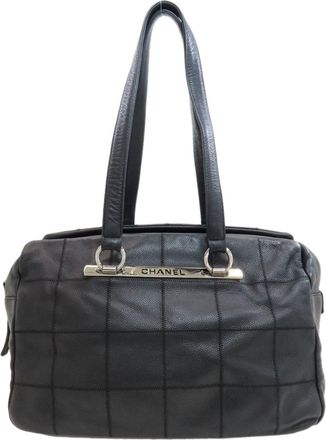 Chanel Black Leather Tote Bag (Pre-Owned)