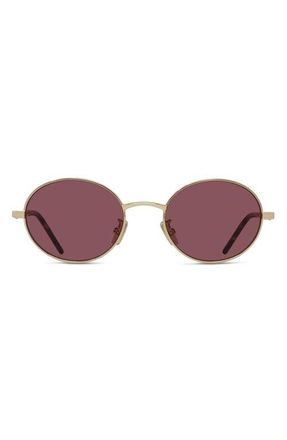 Givenchy City 51mm Oval Sunglasses in Gold/violet at Nordstrom