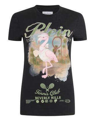 Philipp Plein Sexy Pure Fit T-Shirt Tennis Club Strass