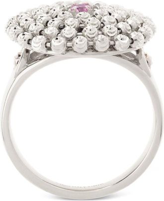 Officina Bernardi 18kt white gold Mimosa sapphire ring - women - Sapphire/18kt White Gold - 7 - Silver