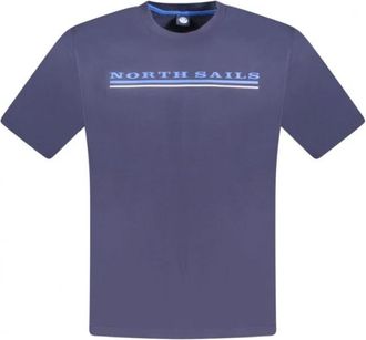 North Sails T-shirt met korte mouwen - Heren - T-shirts - Blauw - M - Katoen - Tops