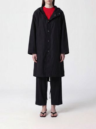 Jil Sander Parka lungo in cotone con cappuccio e coulisse
