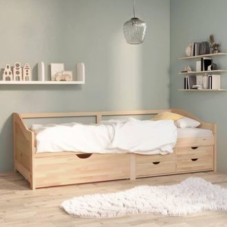vidaXL Sof&aacute; Cama De 3 Plazas Sin Colch&oacute;n Madera Maciza Pino 90x200 Cm Vidaxl