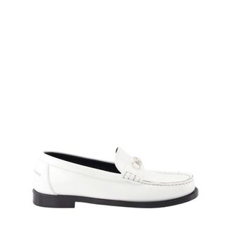Versace Loafers, female, White, 4 UK, Medusa 95 Slip-On Loafers