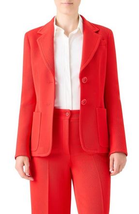 Akris Wool Garbardine Blazer in Bright Red at Nordstrom, Size 10