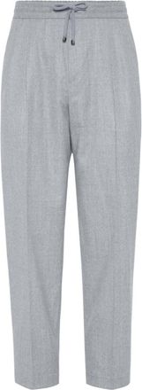Brunello Cucinelli Light Grey Wool Trousers