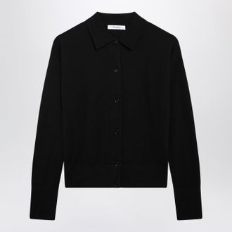 Max Mara Black Wool Blend Cardigan
