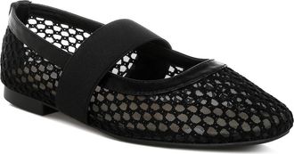 London Rag Nayela Mesh Mary Jane Flat in Black at Nordstrom Rack, Size 10