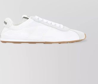 Miu Miu almond toe polyamide sneakers