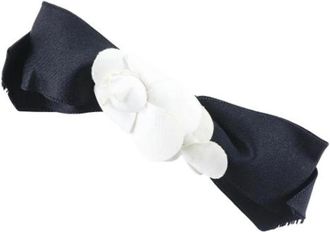 Chanel Pre-owned Satijnen Haaraccessoires - Dames - Vintage Accessoires - Zwart - ONE Size - Satijn - Vintage