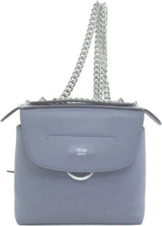 Fendi Blue Leather Backpack (Pre-Owned)