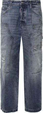 Dsquared2 Grease Monkey Spot Baggy Carpenter Jeans - Heren - Regular Fit Jeans - Blauw - L - Katoen - Jeans