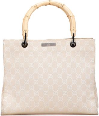 Gucci Pre-owned Gucci GG Canvas Bamboo Satchel Ladies 002 1016 002122