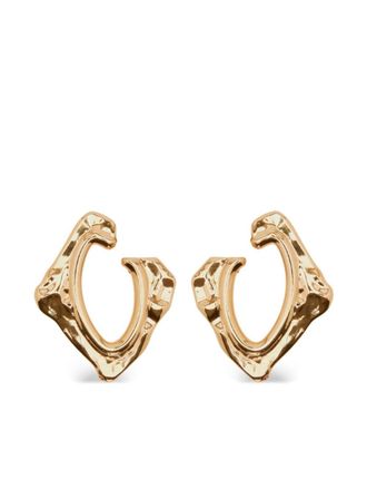 Oscar De La Renta large Abstract O hoop earrings - Gold