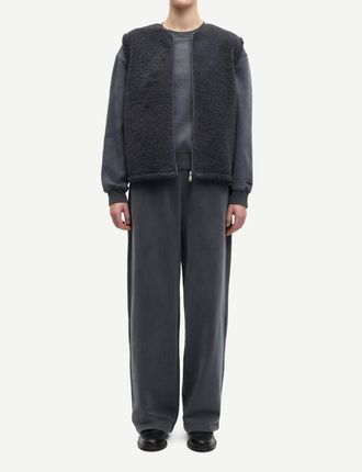 Sams&oslash;e & Sams&oslash;e Autumns Fleece Vest In Charcoal