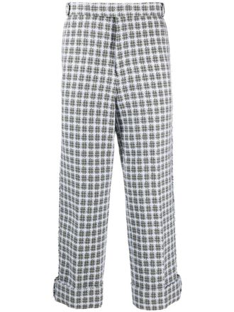 Thom Browne Geruite pantalon - Grijs