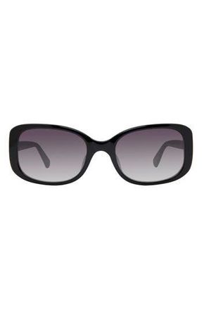 Kate Spade New York dionna 52mm polarized gradient rectangular sunglasses in Black at Nordstrom Rack