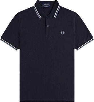 Fred Perry Hombre, Camisetas, Azul, Talla: S