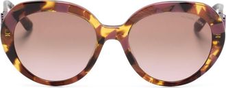 Michael Kors San Lucas round-frame sunglasses - women - Acetate/Acrylic/Metal - 56 - Brown