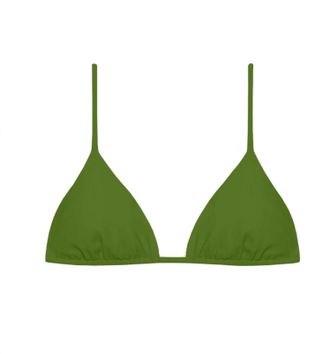 JADE Swim Womens Via Adjustable Bikini Top In Palm Sheen