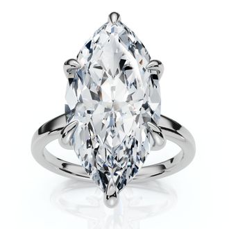 Pompeii3 Certified 5Ct Kelly Marquise Solitaire Engagement Ring 14k Gold or Pt Lab Grown
