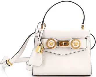 Versace Icon Convertible Top Handle Bag Leather Mini