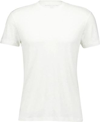 Majestic Filatures Heren, Tops, Wit, Maat: S Linnen