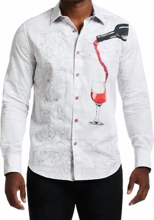 Robert Graham Grenashe Long Sleeve Woven Shirt In White