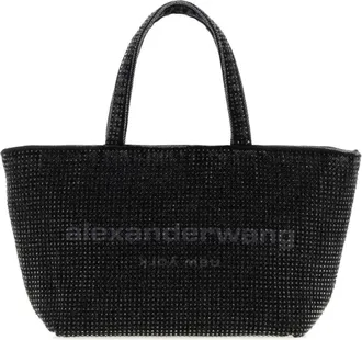 Alexander Wang Tassen, Dames, Zwart, ONE Size, Katoen, Small Punch Tote